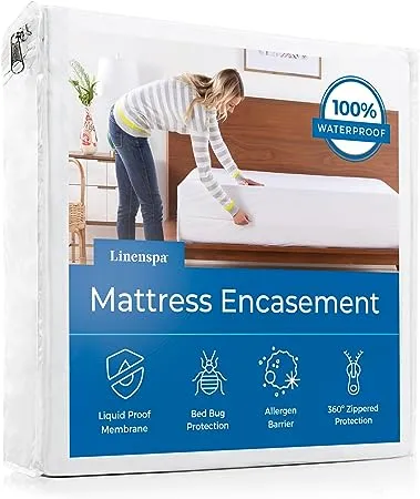 Linenspa Zippered Encasement Waterproof Mattress Protector - Queen