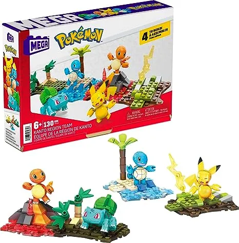 MEGA Brands Pokemon Kanto Region Team Building Toy Set