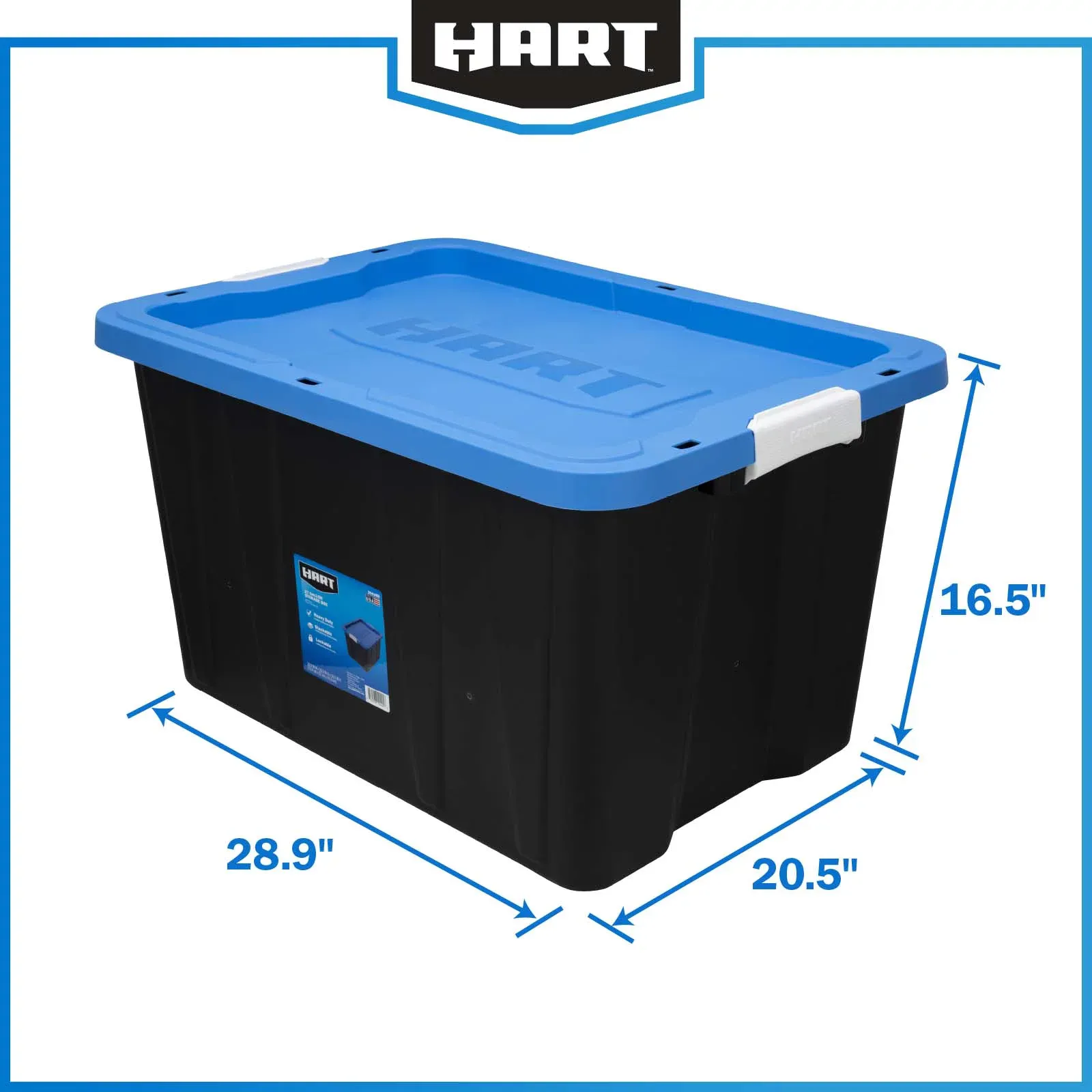 20 Qt. Gasket Box with Clear Base and Lid (6-Pack)