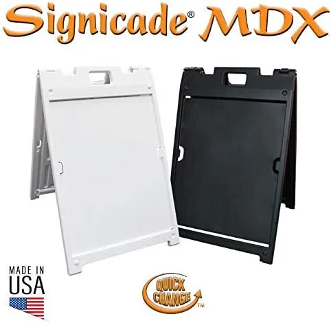 Plasticade The Signicade MDX Portable Sign Stand - White