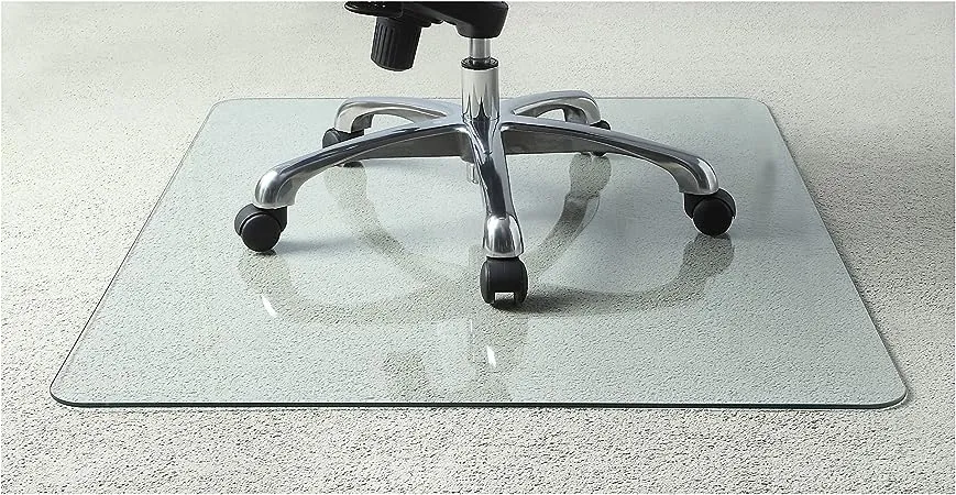 Lorell Tempered Glass Multi-Surface Chair Mat, 36"