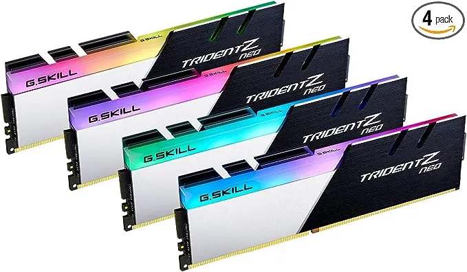 G.SKILL Trident Z Neo Series 128GB (4 x 32GB) DDR4 3200 (PC4 25600) Desktop Memory Model F4-3200C16Q-128GTZN