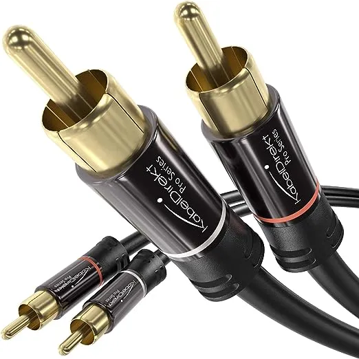 CableDirect – 15ft RCA/phono cable, 2 × 2 plugs, stereo audio cable, practica...