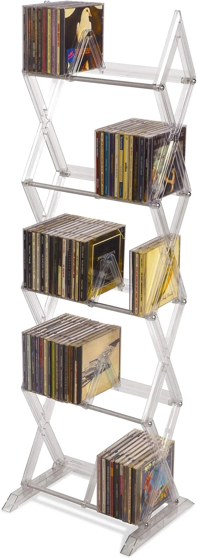 Mitsu 5 Tier 90 Media Rack Clear - Atlantic