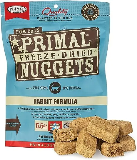 Primal Freeze-Dried Nuggets Rabbit Formula Cat Food 5.5oz