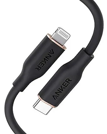 Anker USB-C to Lightning Cable, 641 Cable (Midnight Black, 6ft), MFi Certified, Powerline III Flow Silicone Fast Charging Cable for iPhone 13 13 Pro 12 11 X XS XR 8 Plus (Charger Not Included)