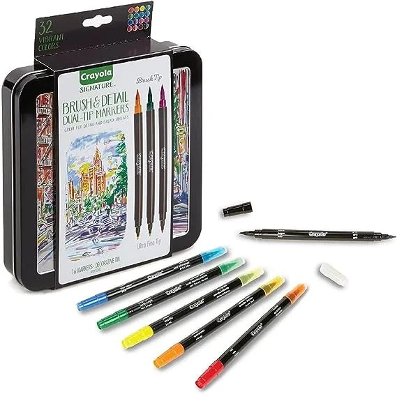 Crayola Brush & Detail Dual Tip Markers