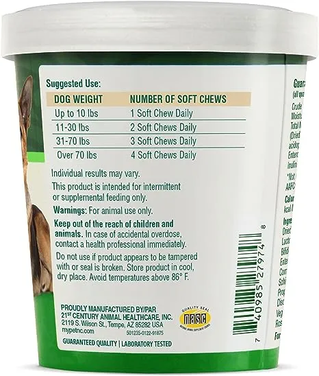 petnc NATURAL CARE, Pre & Probiotic Soft Chews, All Dogs, Liver, 120 Soft Chews, 6.3 oz (180 g)