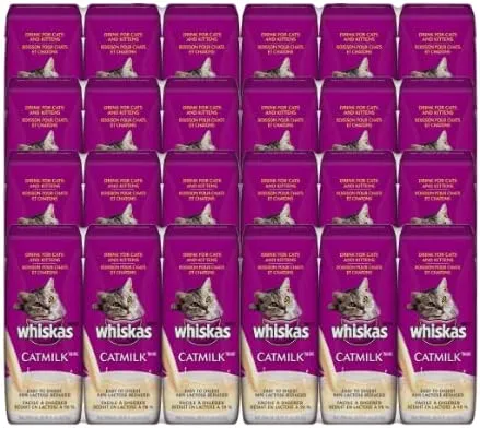 WHISKAS CATMILK PLUS Drink for Cats and Kittens 6.75 Fl Ounces, 24 Count