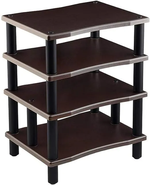 Monolith 4 Tier Audio Stand XL - Espresso Open Air Design Each Shelf