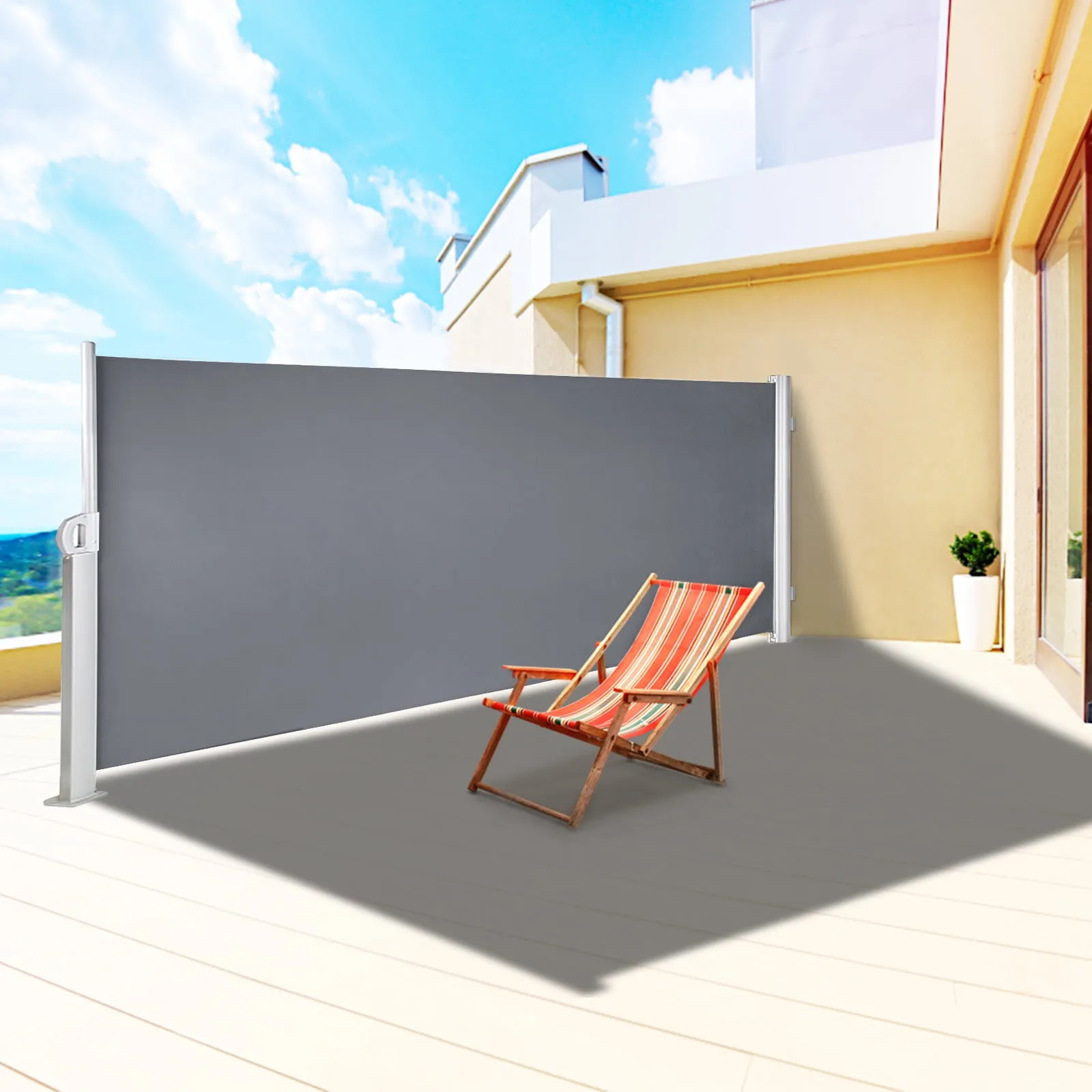 VEVOR Retractable Patio Screen Waterproof Side Awning