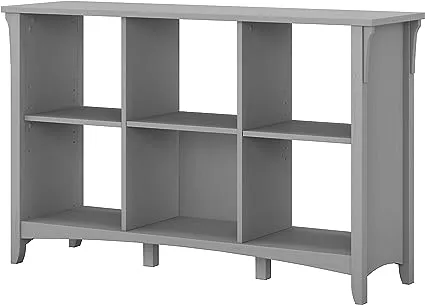 Bush Furniture Salinas 6 Cube Organizer Cape Cod Gray