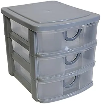 Essentials 3 Drawer Mini Plastic Organizer