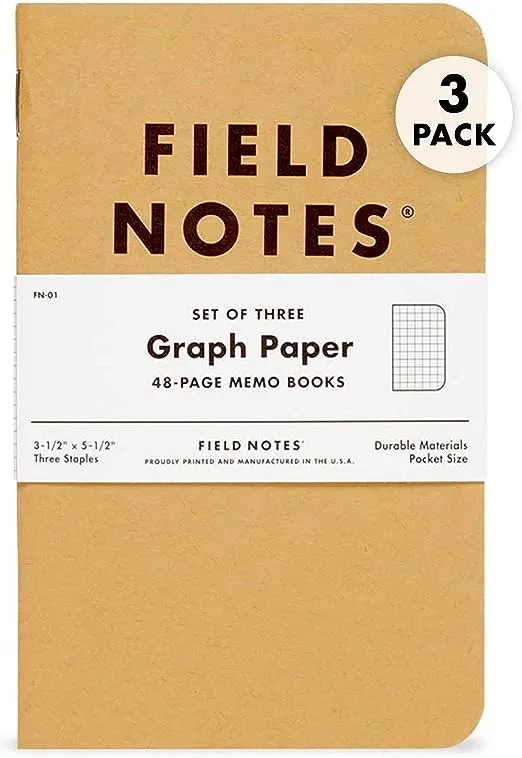 Field Notes Paquete de 3 Kraft original - Gráfico