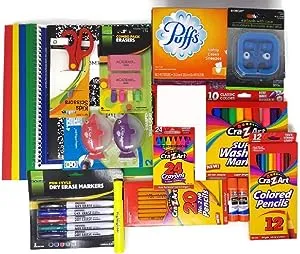 Back to School Supplies Bundle for Pre-K, Kindergarten, 1st, 2nd, 3rd Grade (12)