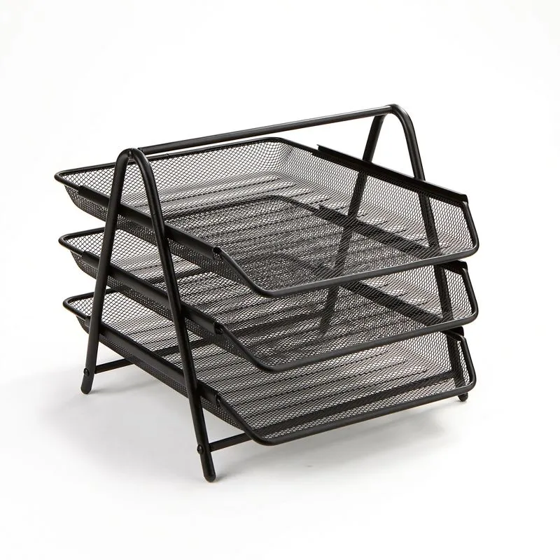 3 Tier Mesh Document Tray Black - Mind Reader