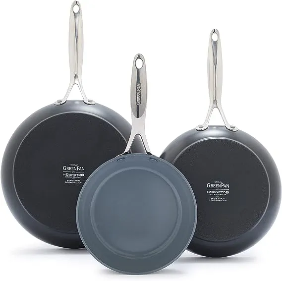 Valencia Pro Healthy Ceramic Nonstick 8", 9.5" & 11" Frypan Set