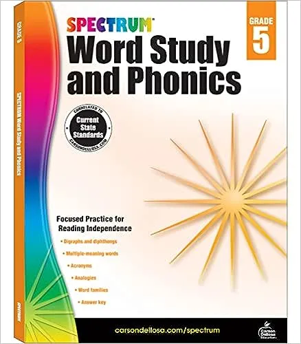 Spectrum Word Study And Phonics Grade 5