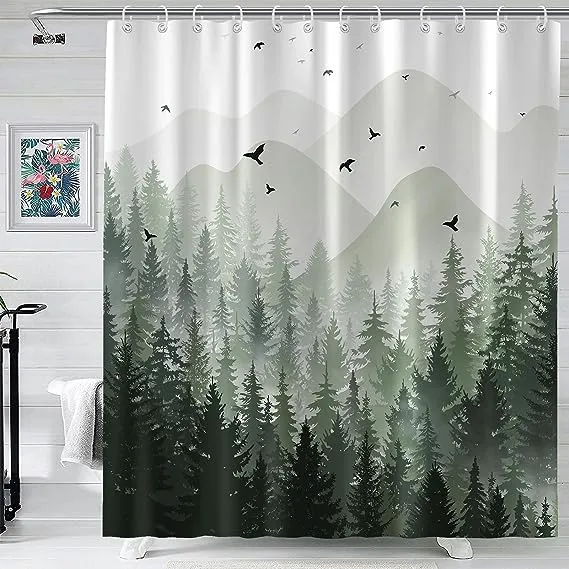 Abstract Art Shower Curtains for Bathroom, Polyester Fabric Shower Curtain Sets with 12 Hooks, Waterproof Modern Bathroom Decor Curtain, Machine Washable,72x72 Inch