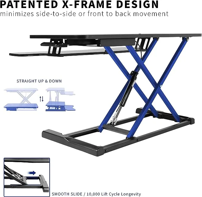 VIVO 36 inch Desk Converter, K Series, Height Adjustable Sit to Stand Riser, Dual Monitor and Laptop Workstation with Wide Keyboard Tray, Black, DESK-V036KBVIVO 36 inch Desk Converter, K Series, Height Adjustable…