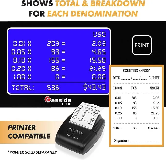 Cassida C300 - Coin Counter / Sorter