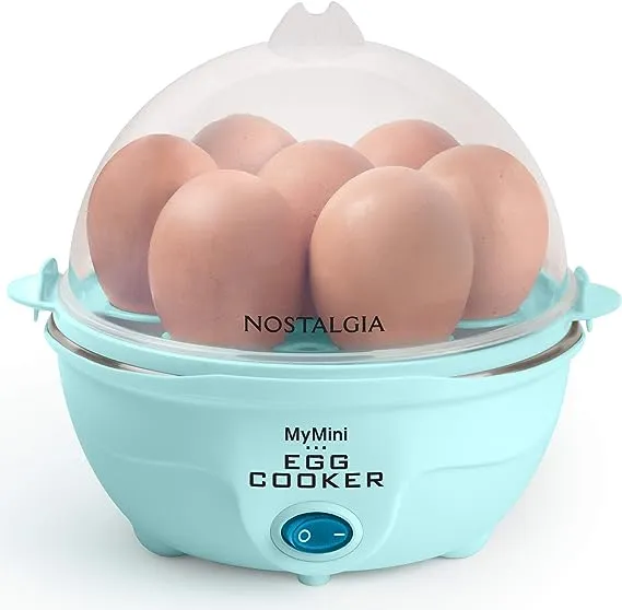 Nostalgia Retro Premium 7-Egg Cooker in Aqua