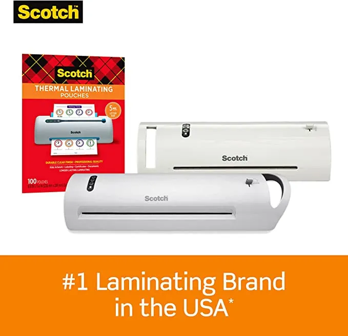 Scotch TL901X Thermal Laminator, 1 Laminating Machine, Gray, Laminate Recipe Cards, Photos and Documents, For Home, Office or School Supplies, 9 in. 