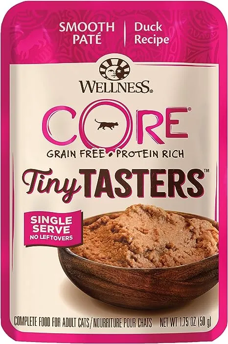 Wellness CORE Tiny Tasters Chicken & Turkey Pate Grain-Free Cat Food Pouches