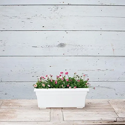 Novelty White Countryside Flowerbox 18 inch