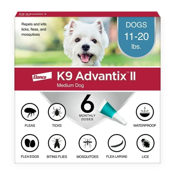 K9 Advantix II for Medium Dogs 11-20 lbs, 6 Month