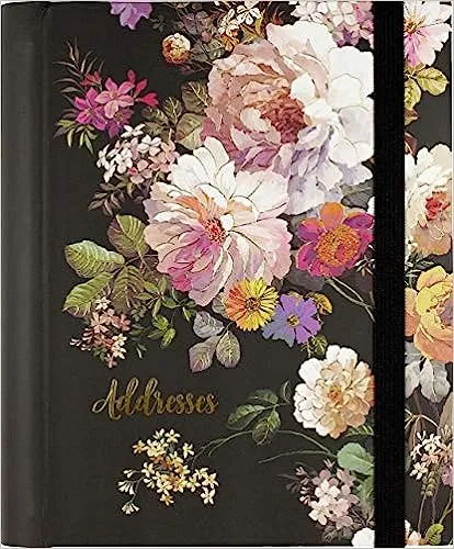 Midnight Floral Large Address Book