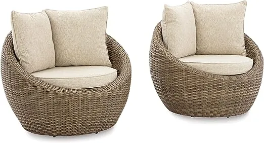 Ashley Danson Swivel Lounge with Cushion (Set of 2)