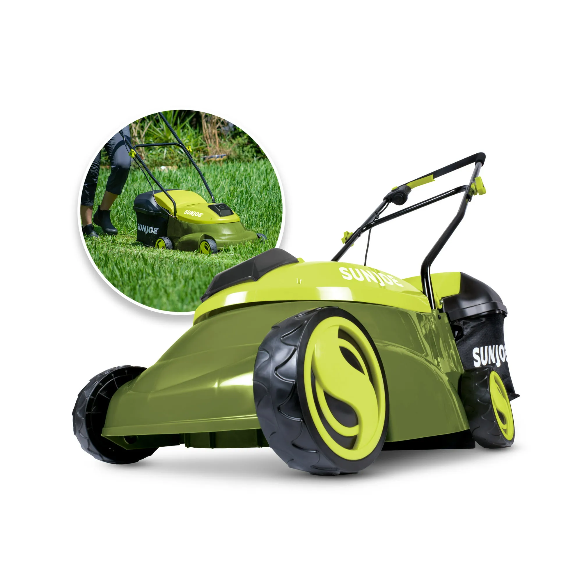 Sun Joe 14" 28 Volts Cordless Lawn Mower - Green