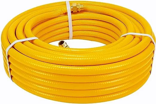 CSST Corrugated Stainless Steel Tubing 100 Ft 1/2" Flexible Natural Gas Line Pipe Propane Conversion Kit Grill Hose with Male Adapter Fittings