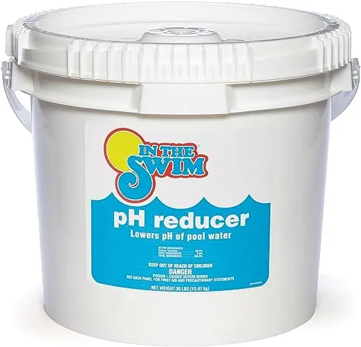 In The Swim pH Reducer - Muriatic Acid Alternative for Pools, Spas, and Hot Tubs - Prevents Cloudy Water - 30 Pounds