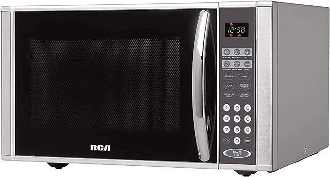 RCA RMW1134 21" 1.1 cu.ft, Microwave Oven Countertop, 20.75 x 16.20 x 11.00 Inches, Stainless Steel