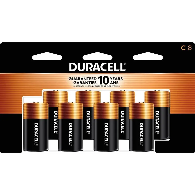 Duracell Coppertop C Alkaline Battery, 8/Pack (MN14R8DW)