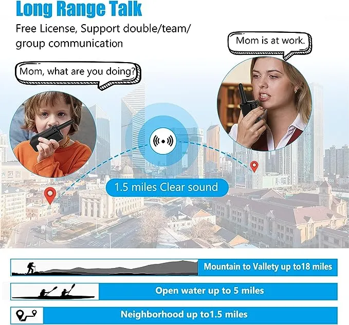 Nxgket Walkie Talkies Para Adultos, Paquete De 2 Unidades, R