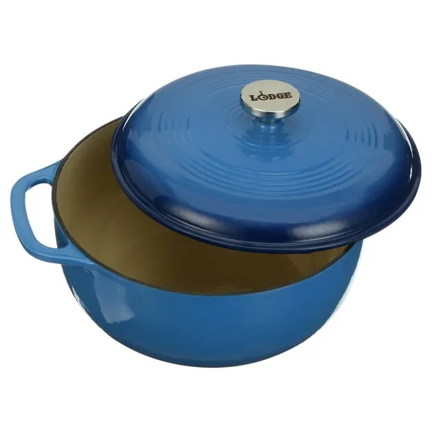 Lodge Cast Iron Lodge Enamel 6-qt. Dutch Oven - Blue 