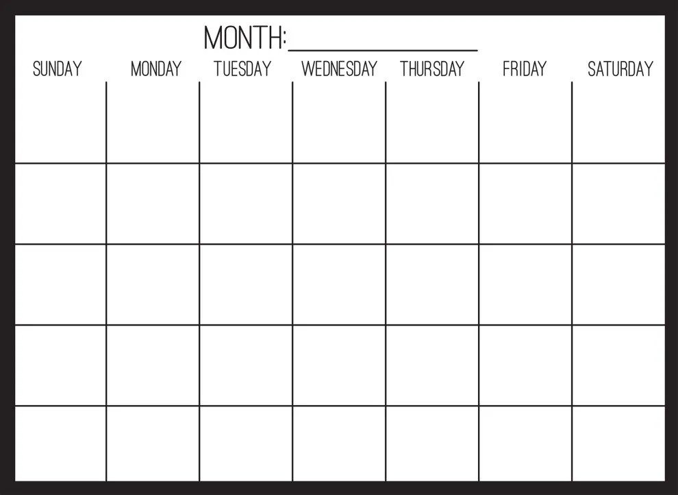 WallPops Monthly Calendar