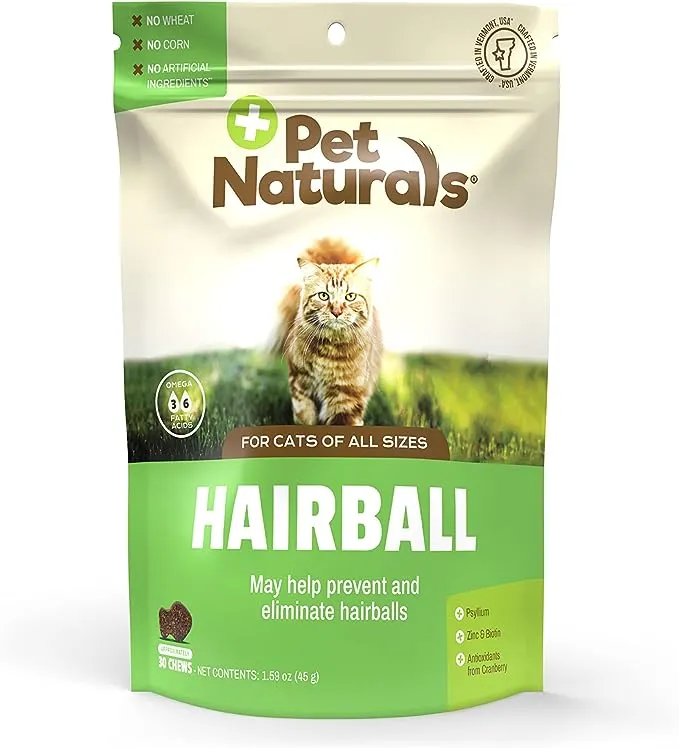 Pet Naturals, Contre les boules de poils, Pour chats, Environ 30 friandises, 45 g