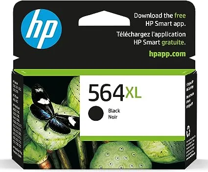 HP 564XL Black High-yield Ink | Works with DeskJet 3500; OfficeJet 4620; PhotoSmart B8550, C6300, D5400, D7560, 5510, 5520, 6510, 6520, 7510, 7520, Plus, Premium, eStation Series | CN684WN