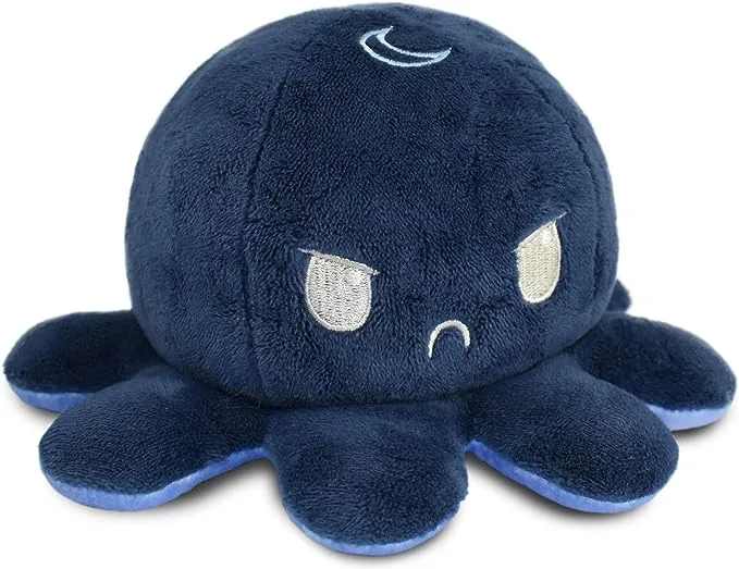 TeeTurtle - The Original Reversible Octopus Plushie - Day + Night - Cute Sensory Fidget Stuffed Animals That Show Your Mood