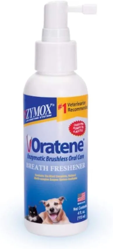 Pet King Brands Oratene Brushless Oral Care Breath Freshener for Dogs and Cats, 4oz