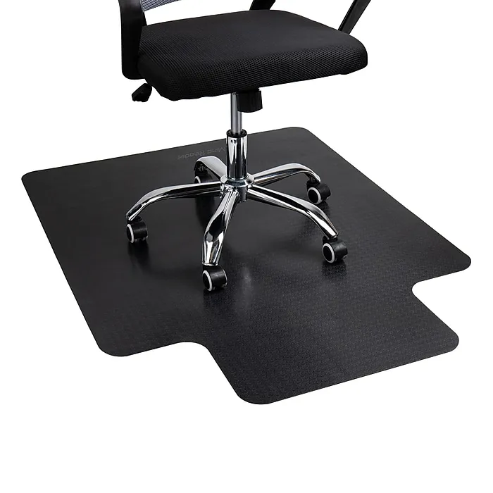 Mind Reader 9-to-5 Collection, Office Chair Mat, Anti-Skid Floor Protector, 48 x 36, PVC, 47.5" L x 35.5" W x 0.1" H, Black