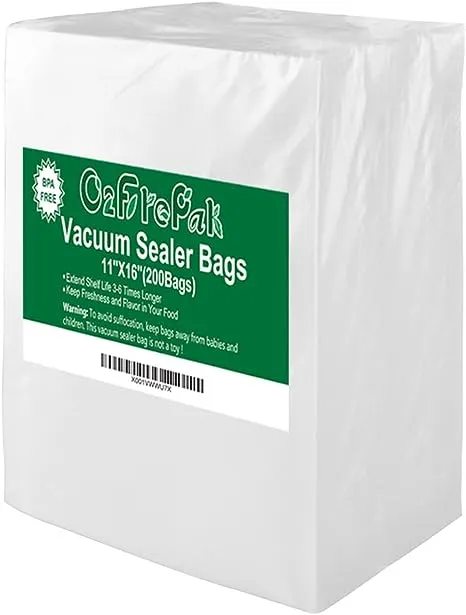 O2frepak 200 Gallon Size11" x 16" Vacuum Sealer Bags with BPA Free and Heavy Duty, Vacuum Seal Food Sealer Bags,Great for Food Storage Vaccume Sealer PreCut Bag