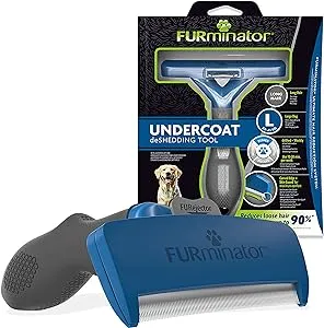 FURminator Undercoat deShedding Tool for Large Long Hair Dogs 23-41 kg ClearFURminator Undercoat deShedding Tool for Large L…