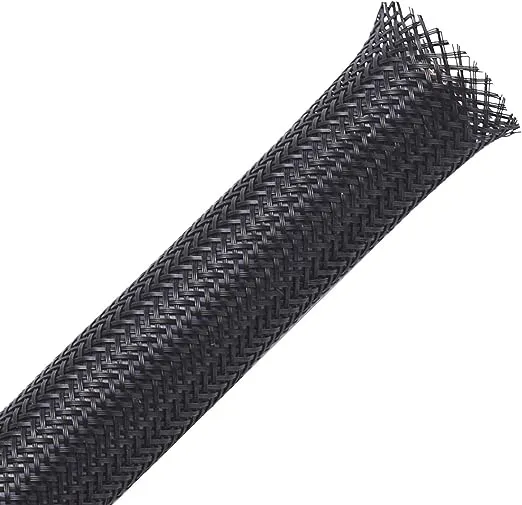 100ft - 3/4 inch PET Expandable Braided Sleeving – Black – Alex Tech Braided Cable Sleeve100ft - 3/4 inch PET Expandable Braided Sleevin…