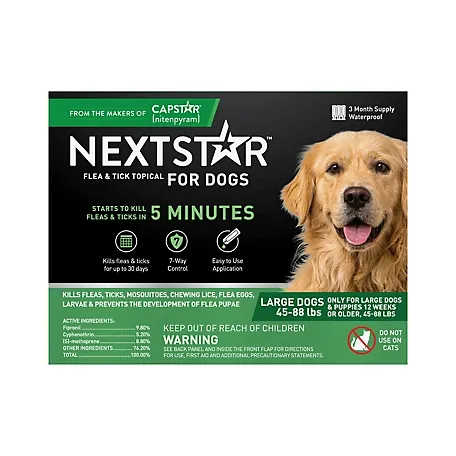 Flea and Tick Topical Treatment for Large Dogs, 3 ct.