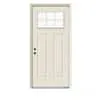 6-Lite Craftsman Primed Steel Prehung Front Entry Door JELD-WEN Door